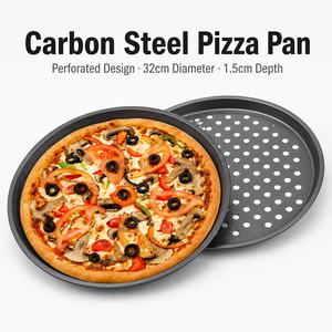 Plaque à pizza perforée antiadhésive en acier <span class=keywords><strong>au</strong></span> carbone de 32 cm, pour une croûte croustillante, facile à démouler, compatible lave-vaisselle, vente chaude, directement de l'usine - Product Image 4