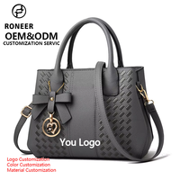 Sac à main en cuir PU pour femme, portable, printemps-automne, avec logo personnalisé, fermeture à chaîne, usine de Guangzhou, vente en gros OEM