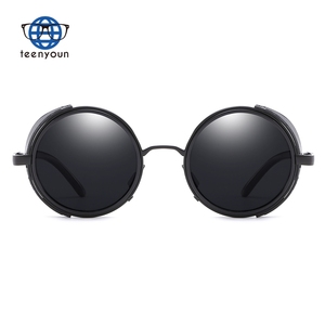 Teenyoun Side Shield <span class=keywords><strong>Sunglasses</strong></span> men Vòng phân cực kim loại khung vàng đen steampunk Sun Glasses đối với phụ nữ <span class=keywords><strong>retro</strong></span> UV400 - Product Image 3
