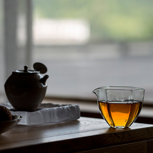 Hexagonal Transparent Glass Fairness Cup Small Size Thickened Kung Fu <b>Tea</b> <b>Set</b> <b>Tea</b> Serving Vessel Afternoon <b>Tea</b> - Product Image 2