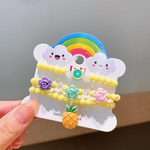 <span class=keywords><strong>Amistad</strong></span> Arco Iris <span class=keywords><strong>amor</strong></span> perla cuentas pulsera elástica conjuntos para niños regalo - Product Image 5