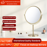 Miroir Cosmétique Grossissant Portable Double Face, Design Rond Personnalisé pour le Bain, le Maquillage et les Passionnés de Beauté, Cadeau Idéal avec Logo Gravé à Chaud