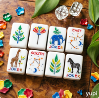 Jeu de Mahjong Américain Rétro Pop Art - Tuiles Lèvres et Dragon Créatives, Design Élégant Bicolore