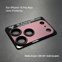 Protection d'objectif en métal givré mat pour iPhone 18 Pro/18 Pro Max 95% AR+AF Protection complète de l'appareil photo à 360°