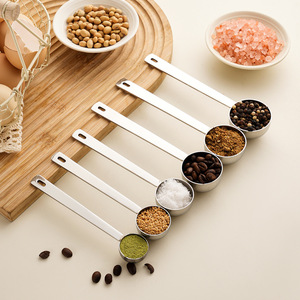 Cuchara Medidora <span class=keywords><strong>de</strong></span> Café con Mango Largo, Cuchara Medidora <span class=keywords><strong>de</strong></span> Mesa, Herramientas <span class=keywords><strong>de</strong></span> Medición, Cuchara para Azúcar, <span class=keywords><strong>Leche</strong></span> en Polvo y Especias, en Plata y Oro - Product Image 3