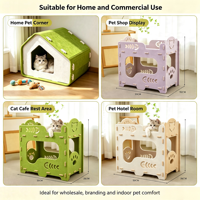 Panneau Acoustique en Fibre de Polyester Feutre PET Maison pour Chat Isolation Sonore Détachable pour Café pour Chats, Maison, Bureau Vente en Gros