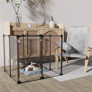 Panneau robuste pour petits animaux, stylo d'exercice Portable d'extérieur et d'intérieur pour chien, clôture pour chat avec porte, <span class=keywords><strong>lapin</strong></span> chiot - Product Image 4