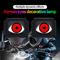 Lampes LED dynamiques personnalisables pour yeux de moto, modèle Devil Eye, en PVC+LED, installation facile, étanches, clignotantes