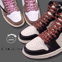Lacets de chaussures imprimés de dessins animés, lacets de baskets athlétiques, lacets de chaussures décontractés, lacets amusants, thème TS Cactus Jack AF, lacets de chaussures 120/140/160/180CM