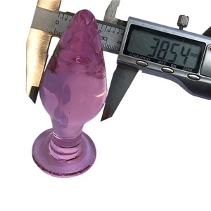 Plug Anal de Cristal Transparente Rosa con Efecto Hada, Modelo 1169, Suministros Sexuales Femeninos, Masturbador, Bolsa de Burbujas - Product Image 3