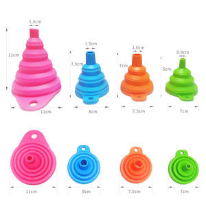 กรวยซิลิโคนพับขนาดเล็กที่กําหนดเองขายส่งกรวยพับแบบพับเก็บได้กรวยเล็กสําหรับการระบายน้ํามันของเหลว - Product Image 2