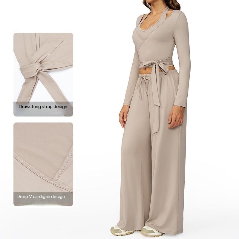 A125 Women's Yoga Sports Suit-Quick-Drying Beauty Back Sling Design for Leisure Running & Fitness Europe & US Cross-Border