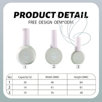 Emballage personnalisé pour flacon de vernis à ongles vide avec pinceau et bouchon, flacons en verre de 10 ml, 14 ml, 30 ml pour vernis à ongles, flacon vide