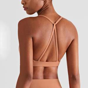 Sujetador Deportivo con Logotipo Personalizado, Diseño Cruzado de Alta Calidad para <span class=keywords><strong>Gimnasio</strong></span> y Fitness - Product Image 2