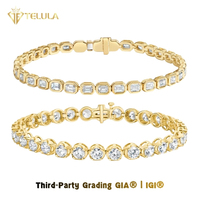 Bracelet de tennis en gros Bracelet de tennis en diamant de laboratoire VVS 14 carats 18 carats Bracelet de tennis en or massif