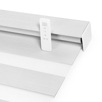 Persianas Enrollables Automáticas Inteligentes con Panel Solar, Motorizadas, Tipo Zebra, para Ventanas Francesas, Precio de Fábrica, Personalizadas