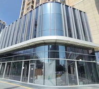 Revêtement extérieur en aluminium durable et résistant au vent, profilé pour mur-rideau en verre pour la construction de gratte-ciel