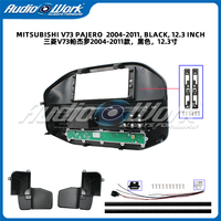 Pour Mitsubishi Pajero V73 (2004-2011) Installation sans découpe, kit de cadre noir anti-reflet de 12,3 pouces à montage direct