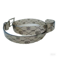Nouvelle ceinture décontractée transparente en PVC et alliage pour hommes, design tendance, pour jeans et robes, boucle classique en alliage