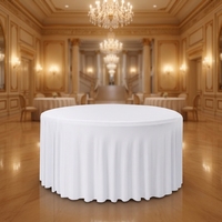 Groothandel Meerkleurige Geweven Polyester Tafelkleed Geplooide Elastische Tafelkleed voor Huis Bruiloft Banket Evenement Decoratie
