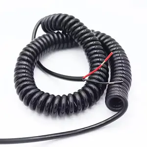 Câbles en spirale 24AWG 26AWG câble bouclé fil à ressort flexible électrique fil de câble rétractable