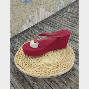 Sandales compensées personnalisées à plateforme haute, imperméables, pour femme, en PVC et EVA, collection automne-été, vente en gros, tongs tendance - Product Image 3