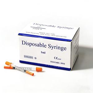 Seringue à <span class=keywords><strong>insuline</strong></span> stérile jetable Afalite Medical, calibre 31, 1 ml, <span class=keywords><strong>aiguille</strong></span> indolore de 8 mm, certifiée ISO-13485, usage vétérinaire - Product Image 1