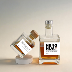 Vente directe d'usine, bouteille en verre carrée de 500 ml pour gin, tequila, rhum, <span class=keywords><strong>liqueur</strong></span>, brandy, <span class=keywords><strong>cognac</strong></span> - Product Image 2