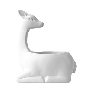 Maceta de Cerámica con Forma de Ciervo, Maceta de Porcelana Esmaltada para Decoración del Hogar, Sala de Estar, Entrada, Estudio, Balcón - Product Image 1