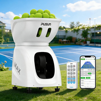 Machine à balles de tennis PUSUN PT MaxB pour les clubs de tennis avec contrôle par application intelligente et modes d'entraînement sur terrain programmables