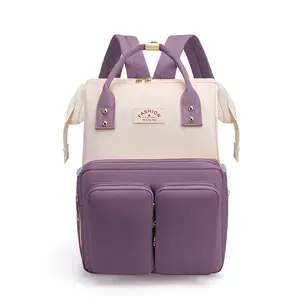 حقيبة ظهر بتصميم كوري رائجة البيع ، حقائب للأمهات ذات سعة كبيرة وخفيفة الوزن ، حقيبة حفاضات متعددة الوظائف للأطفال