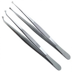 2 Piezas de Pinzas Angulares Rectas para Sutura Dental, 6 Pulgadas, Pinzas Quirúrgicas de Acero Inoxidable, Instrumentos Manuales con Certificación CE - Product Image 1