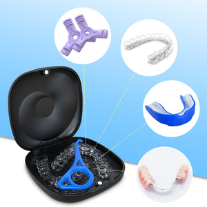 Caja portátil para guardar dentaduras postizas para dientes de leche, adecuada para que las personas mayores la guarden en casa. Estuche magnético negro para dentaduras postizas. - Product Image 1