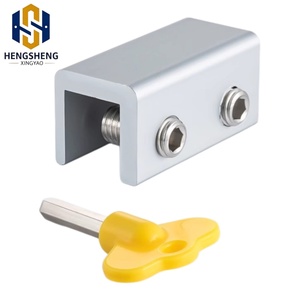 <span class=keywords><strong>Cerradura</strong></span> de media luna de aluminio de doble orificio para ventana, de alta resistencia, antirrobo, para persianas enrollables, herrajes de seguridad para ventanas comerciales - Product Image 1