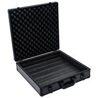 Mallette rigide en aluminium argent noir boîte à outils mallette de transport avec doublure en tissu boîte de vol mallette d'équipement Portable