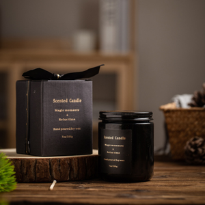 Candela Aroma personalizzato natale matrimonio <span class=keywords><strong>compleanno</strong></span> decorazioni per feste a casa candela di profumo di cera di soia nera - Product Image 3