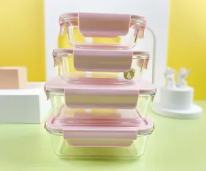 Bộ 4 Món Hộp Đựng Thức Ăn Có Nắp Đậy PP Không Chứa Bpa Cho Lò Vi Sóng Giữ Tươi Bằng Nhiệt Hộp Cơm Trưa Đựng Thức Ăn Kín Khí - Product Image 1
