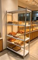5-laags zwaarbelastbaar rek van roestvrij staal, verstelbaar, voor commerciële opslag in restaurant, keuken, kantine, hotel