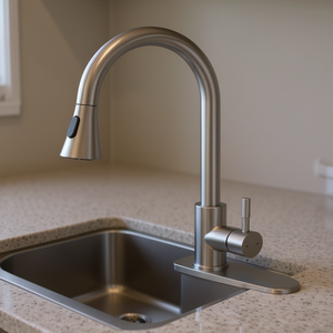 Pull Out Spray <b>Kitchen</b> Faucet Stainless Steel Manual Operation For <b>Kitchen</b> <b>Sink</b> - Product Image 2