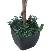 Vente en gros Boule d'herbe en buis artificiel Bonsaï Arbre Plante synthétique en pot Décoration intérieure