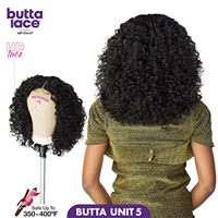 Perruques en dentelle modernes, 5 pouces, extra larges, avec une raie profonde, cheveux synthétiques pré-épilés, sans colle, dentelle frontale (1B