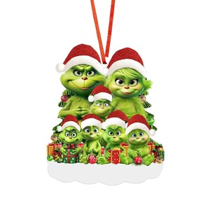 Ornement de Noël lumineux personnalisable en PVC, motif <span class=keywords><strong>Grinch</strong></span> couple, étanche, pour arbre, décoration de maison pour fans de films - Product Image 5