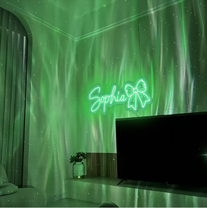 Letrero de Neón Personalizado con Nombre/Texto y Elegante Lazo Decorativo, Lámpara LED de Pared con Alimentación USB - Product Image 5