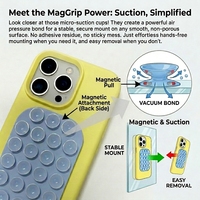 Pengait Ponsel Magnetik Silikon Cair Asli Ultra Tipis Multi Warna Bebas Genggam untuk Penggunaan di Kamar Mandi, Dapur, dan Meja