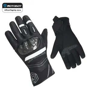 Motoboy-Guantes de fibra de carbono anticaída para hombre y <span class=keywords><strong>mujer</strong></span>, transpirables, al aire libre para carreras, secado rápido - Product Image 6