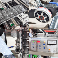 Machine automatique de fabrication de sacs à fermeture éclair à trois soudures latérales, contrôlée par PLC et moteur, 100-300 pièces/min, découpe à chaud, OEM/ODM