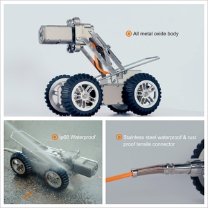 60m/120M 512Hz định vị 360 xoay + 180 dọc xoay cống thoát nước thành phố đường ống nội soi ống bánh xích Robot - Product Image 2