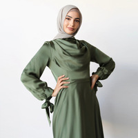 Robe Abaya Modeste Satin Soirée Accessoire Vêtement Traditionnel Musulman