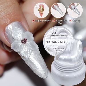 Solid Pearl <b>Nail</b> Art Gel Sculpting <b>Extension</b> Gel Strong Molding 3D Design Long Lasting Manicure Polish - Product Image 2