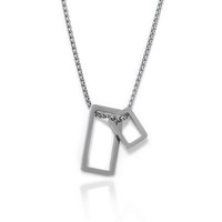 Colliers et foulards tendance personnalisés unisexes avec pendentif carré géométrique simple et élégant pour couples